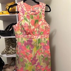 Trina Turk Pink and Green Floral Kids Dress